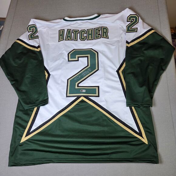 Derian Hatcher Signed Dallas Stars Custom Jersey Beckett Witness 4W274056 XL - Picture 1 of 8